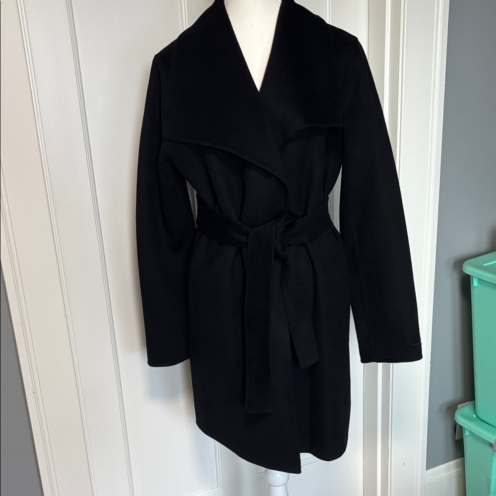 Tahari Black Belted Coat